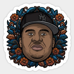 Patrice O'Neal (Flowered) Sticker